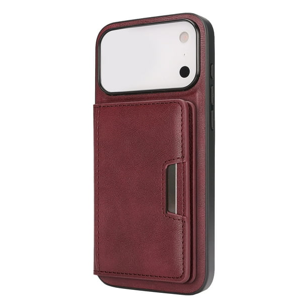 Con tarjetero plegable y soporte para iPhone 17. Cartera para teléfono con ranuras para tarjetas. Funda de cuero desmontable. Compatible con carga inalámbrica.