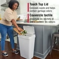 thumbnail image 3 of Rubbermaid 12.2 Gallon Touch-Top Kitchen Trash Can with Lid, White Trash Container, 3 of 9