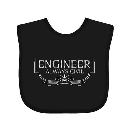 

Inktastic Always Civil Civil Engineer White Text Gift Baby Boy or Baby Girl Bib