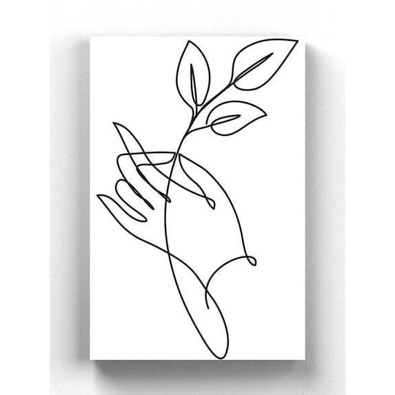 Hand Holding Leaves Wrapped Canvas -Image by Shutterstock,