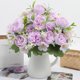 thumbnail image 4 of Ramo de peonías de plástico - flores artificiales rosas, moradas, azules y blancas para decoración de bodas y accesorios fotográficos, 4 of 6