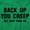 Irish Green, variant on Back Up Creep Get Away From Me Zip Hoodie Sweatshirt Women Brisco Brands S