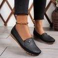 thumbnail image 2 of Women’s Slip-On Loafers Flats, Soft Leather Comfort Walking Shoes, Lightweight Non-Slip Driving Moccasins, 2 of 7