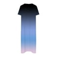thumbnail image 5 of asddcavvf Robes pour Femmes Robe Décontractée à Manches Courtes Imprimée Col Rond Ourlet Fendu, 5 of 5