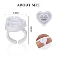 thumbnail image 4 of Glue Rings for Eyelash Extensions,100 Pcs Blooming Cups with Partition,Lash Extension Glue Holder, Heart Shape Disposable Glue Cups for Volume Fanning Blossom, 4 of 5
