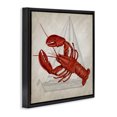 thumbnail image 3 of Stupell Industries Red Lobster over Compass Animals Painting Black Floater Framed Canvas Art Print Wall Art, 25 x 25, 3 of 9