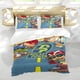 thumbnail image 5 of Roket Power Conjunto de sábanas temático, trío de piezas, cómodo y amigable con la piel, diseño único, regalo de decoración para el hogar para familiares, amigos y fans,173cm *218cm, 5 of 6