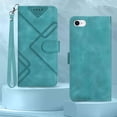 thumbnail image 6 of for iPhone SE 2022 Case/iPhone SE Case,iPhone 8/7/6/6S Phone Case Wallet Card Holder,Leather Stand Flip Cases,Wrist Strap, Closure,Shockproof Protective Cover Green, 6 of 14