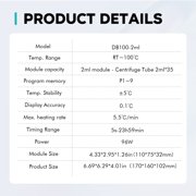 LAB FISH Programmable Digital Dry Bath Incubator - Mini Thermostatic Heater with Timer & 2ml x 35 Tube Block, Precise Temperature Control for Laboratory