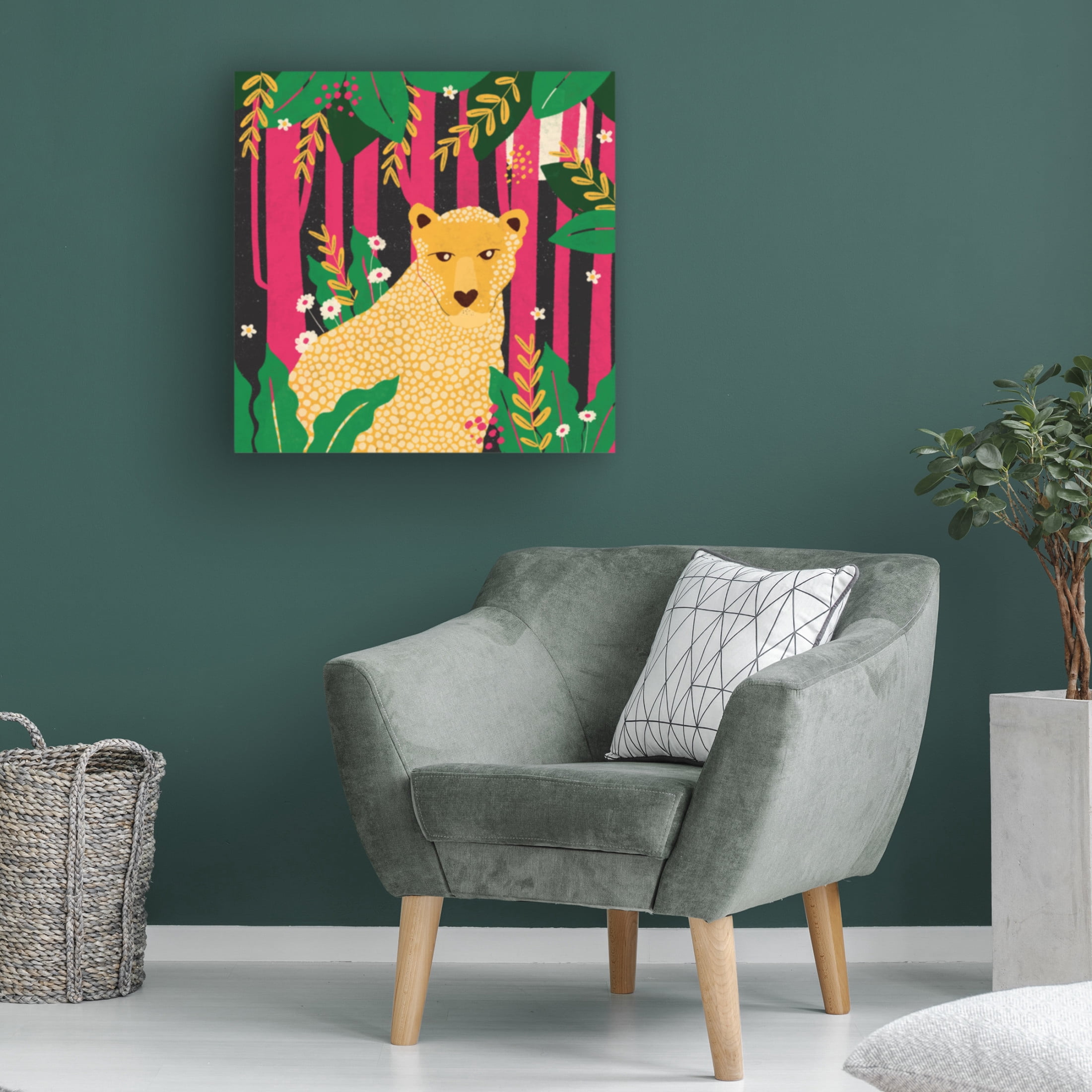Trademark Fine Art Shriya Bhattacharya Leopard Animal Trilogy Canvas Wall Art