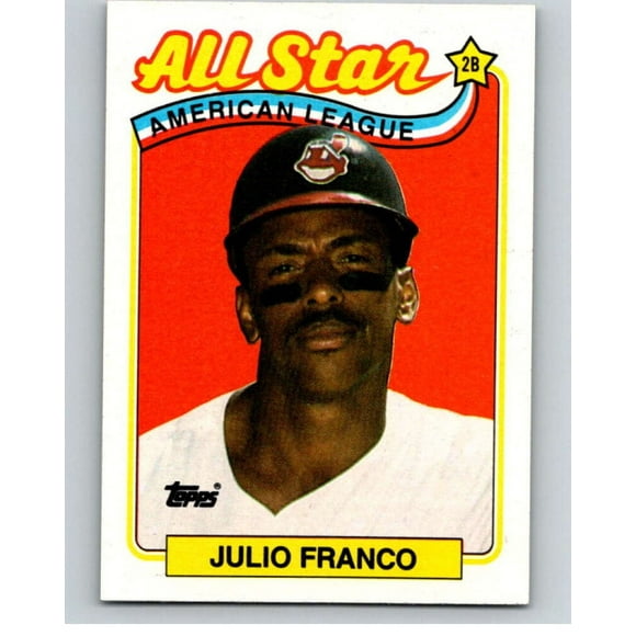 1989 Topps Baseball 398 Julio Franco AS Cleveland Indians