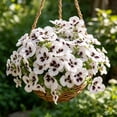 thumbnail image 6 of SLYNSHome Outdoor Flowers Artificial Faux Floral Picks with Green Leaves, Fake Blooms For Hanging Flowers Arrangement, Wedding, Home Table & Patio DIY Decor,White, 6 of 6