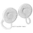 thumbnail image 3 of Ventilador de escritorio portátil Ventilador de cuello USB de 1200 mAh para oficina en casa (iluminación - blanco), 3 of 6