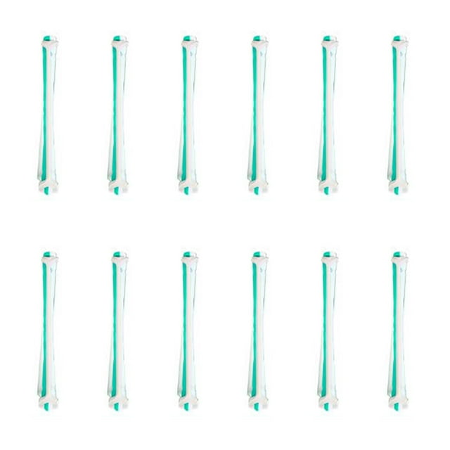 Yeacher 12 Pieces Perm Rods with Perm Rod Bands Cold Rods Assorted Sizes Perming Curler DIY Hair Styling Beauty Salon Tools