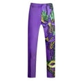 thumbnail image 6 of FYEGRE Men's Carnival Suit Two Piece Set Formal Attire With Purple Gold All Over Print Design Purple XXXL, 6 of 6