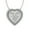 10K White Gold, variant on 10K White Gold Diamond Heart Pendant with Sterling Silver Chain Necklace (1/2 cttw, I-J Color, I2-I3 Clarity), 18"