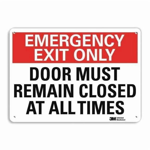 Lyle Emergency Sign,7 in x 10 in,Aluminum U7-1087-NA_10x7