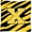 Black Gold, variant on Monogram Initial x Tiger Stripe - Black Gold Decorative Fabric Pillow