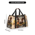 thumbnail image 3 of Fotbe Bucket Flower Cow Bolsa de Viaje con Estampado, Bolsa de Fin de Semana para Mujer con Compartimento para Zapatos, Bolsa de Gimnasio con Bolsillo Húmedo, 3 of 7