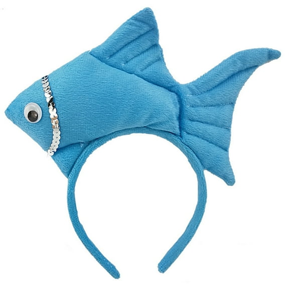 Adult Kids Cartoon Stuffed Fish Shape Headbands Woman SPA Hair Hoop Makeup Taking Photos Christmas Party Headpiece