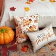 thumbnail image 6 of Fall Pillow Covers 20x20 inch Set of 2 Pumpkin Maple Leaf Flower Decorative Throw Pillow Case Autumn Thanksgiving Farmhouse Decoration for Home Couch, 6 of 6