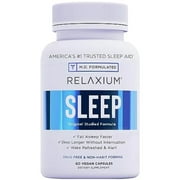 Relaxium Sleep Aid, 30-Day Supply, Dietary Supplement for Better Sleep, Magnesium, Melatonin, Ashwagandha, GABA, Chamomile, Drug-Free, Non-Habit Forming, Made in USA (60 Vegan Capsules)