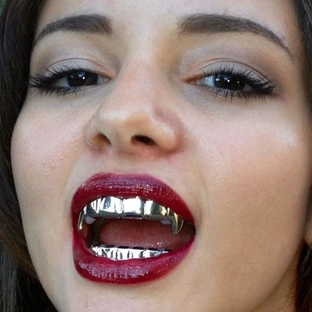 Gongxipen Hip Hop Teeth Hip Hop Jewelry Silver Teeth Braces And Bottom Set Shiny Teeth 