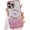 Pink, variant on Magnetic Glitter for iPhone 16 Plus [ Compatible with MagSafe ], Luxury Love Heart Pattern Plating Bling Clear Case,Camera Protection Sparkly Slim Soft Back Cover for Women Girls,Pink