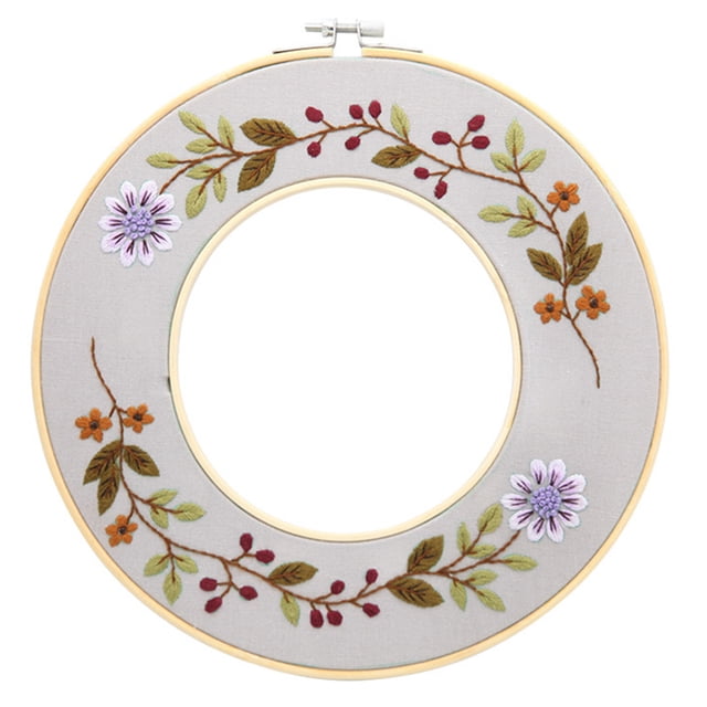 Coofit Embroidery Starter Kit DIY Floral Pattern Embroidery Set Cross Stitch Kit
