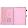 thumbnail image 5 of For Samsung Galaxy Tab A8 Case 10.5 Inch 2022 SM-X200/X205/X207 Case,Retro Card Slot Cover with Pencil Holder,Multi-Angle Viewing Stand,Pocket Folio Leather Case,Pink, 5 of 7