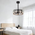 thumbnail image 5 of 18" Industrial Ceiling Fan with Light and Remote Control Reversible Blades 6 Speed for Dining Room, 5 of 10