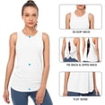 thumbnail image 3 of Sociala Women's Open Back Workout Tank Tops Split Stretch Yoga Shirts Sleeveless, 3 of 6