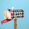 thumbnail image 5 of Black and White Buffalo Check Snowflake Snowy Plaid Mailbox Covers Magnetic Mailbox Wraps Post Letter Box Cover Standard Oversize 21"X18"/25.5" X 21" Mailwrap Garden Home Decor, 5 of 6