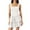 White, variant on MIXUE Summer Dresses for Women Solid Color Square Collar Sleeveless Sexy Ruffle Hem Party Mini Dress Beachwear,White,L