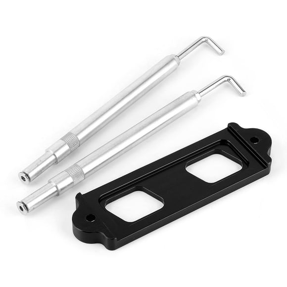Battery Hold Down Kit, Aluminum Alloy Tie Down Battery Bracket with Hooks for Car Batteries