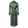 thumbnail image 4 of Robe Décontractée pour Femmes Robe Longue Maxi à Fleurs - Aguichant Col en V Manches Longues Style Automne à la Mode pour un Usage Quotidien, 4 of 5