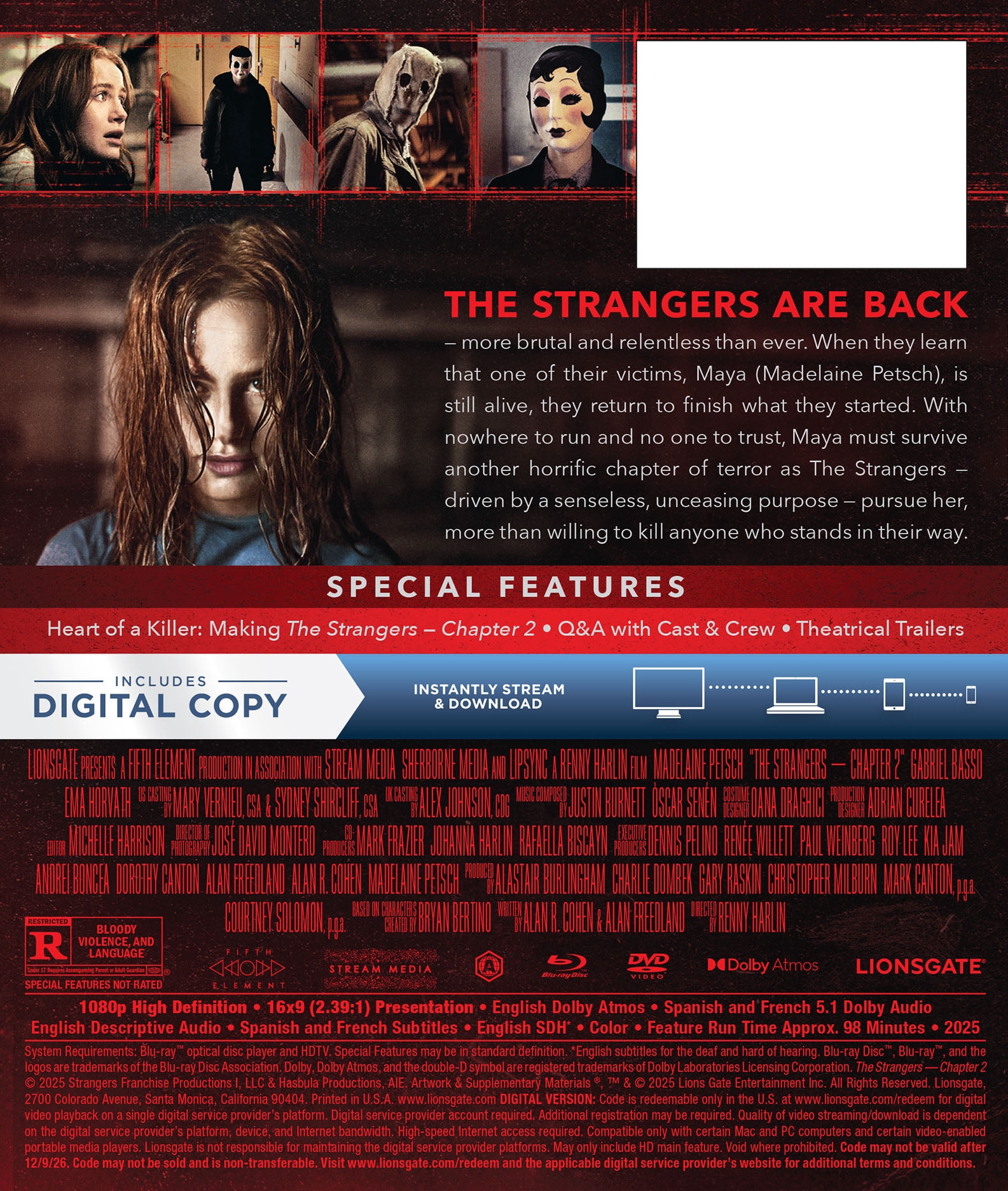 The Strangers Chapter 2 (Blu-ray + DVD + Digital Copy) Lionsgate, Horror