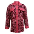 thumbnail image 5 of Azrian Clearance Tops Plus Size Women's New Leopard Print Button Long Sleeve Jacket Shirt Coat, 5 of 5