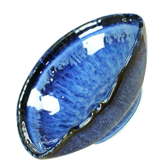 FONWILYO Blue Ceramic Flower Pot for Home Use Simple Design and Durable Mini Desk Plant Container 4.5 Inch