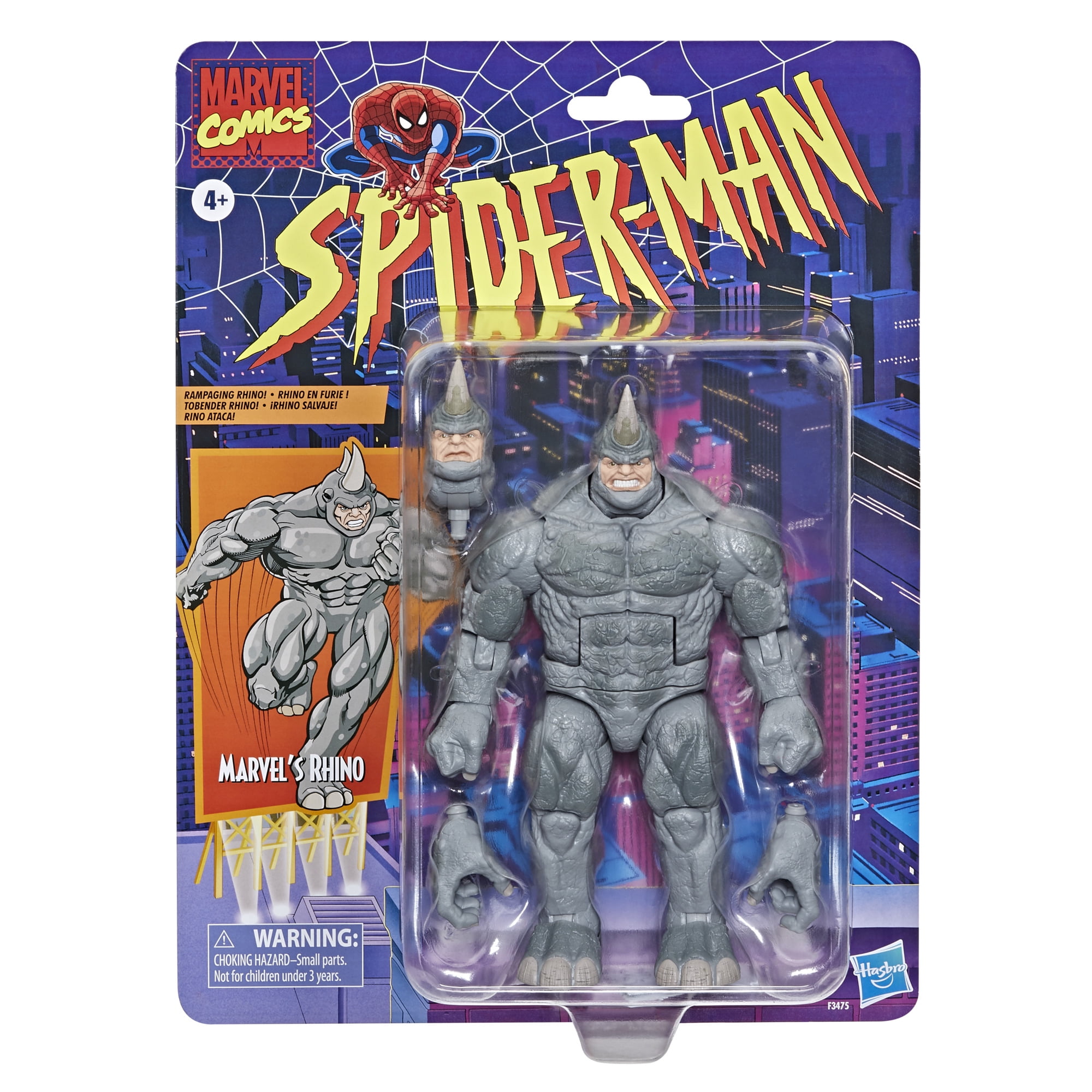 マーベルレジェンド・ライノ Marvel Spider-Man Legends Series 6-inch Rhino Villain Retro Action