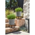 thumbnail image 5 of Veradek Demi Series Raised 12" Plastic-Stone Planter - (Gray/Brown, 2 Pack), 5 of 9