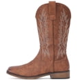 thumbnail image 3 of Cowboy Boots For Women Square Toe Wide Western Boots Mid Calf Country Boot, 3 of 9