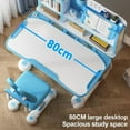 thumbnail image 6 of YNCE Kids Study Desk and Chair Set, Height Adjustable Children School Table, Large Writing Board Desk for Kids with Storage Drawer, Ergonomic Dual Back Support Chair, 6 of 8