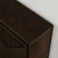 thumbnail image 4 of Mid-Century Modern V-Shape Storage Cabinet, Buffet Cabinet, Narrow Side Cabinet for Living Room/Entryway/Hallway/Kitchen/Coffee Bar (Dark Walnut), 4 of 9
