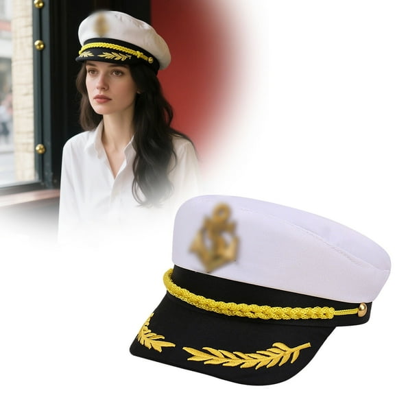 Sailor Hat Navy Cap Adjustable Yacht Boat Party Marine Themed Prop Enhances Sailor Themed Clothing