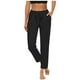 thumbnail image 1 of Pantalones deportivos de yoga de color liso con bolsillos y cintura alta para mujer - Nylon y spandex - Tallas S/M/L/XL/XXL, 1 of 3