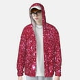 thumbnail image 3 of Picia Pink Glitter Women's Men's UPF 50+ Sun Protection Hoodie Shirt Long Sleeve SPF Fishing Outdoor UV Hiking Lightweight Shirts-X-Large, 3 of 9