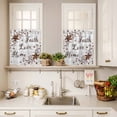 thumbnail image 3 of Retro Country Stars Curtain Valances Set Faith Love Home Berries White Wood Striped Kitchen Curtains 24&nbsp;inch Length Rod Pocket Valance and Tiers 3 Piece Set Small Bedroom Bathroom Laundry Decor, 3 of 9