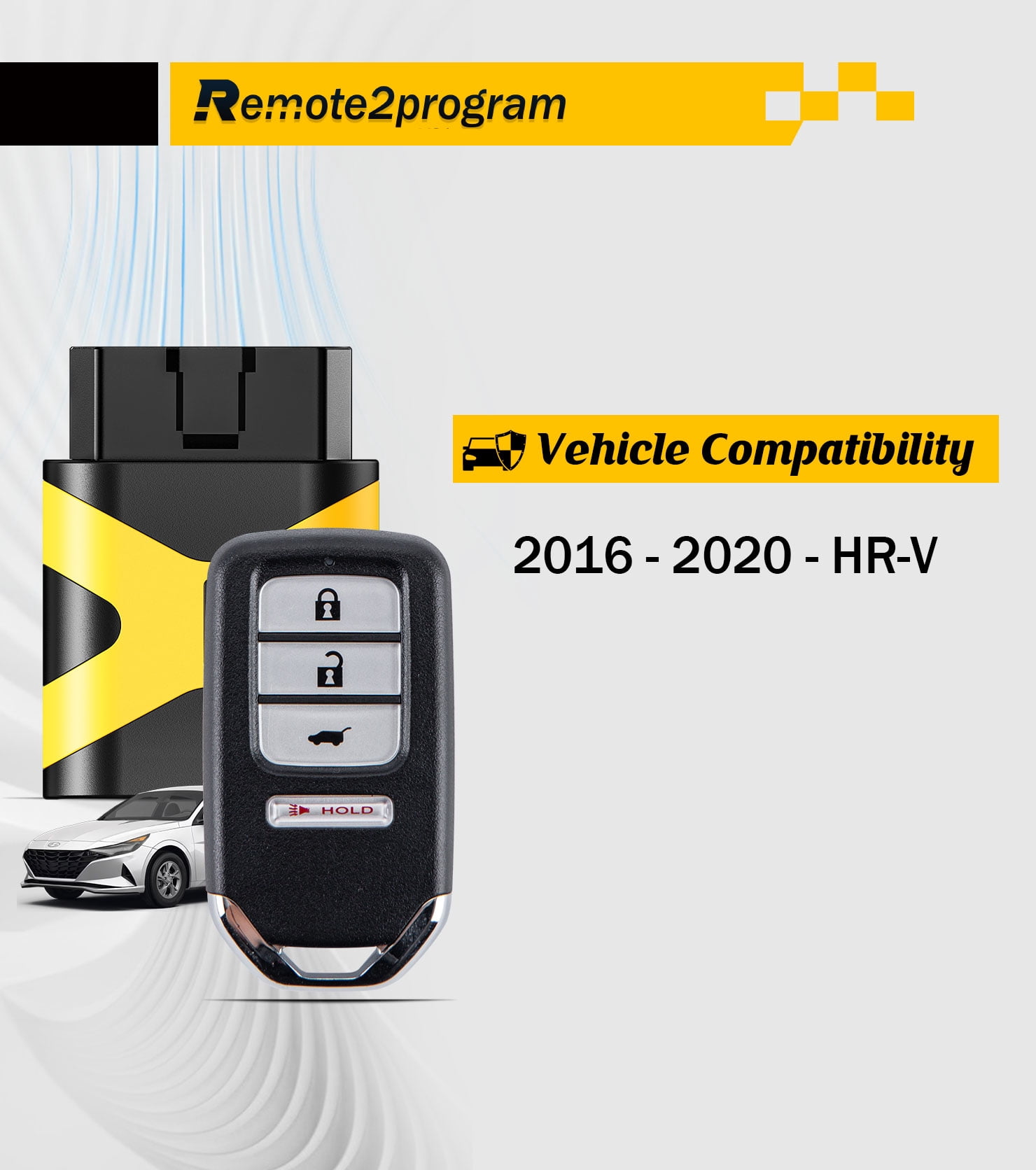 Acura Car Key Programmer Kit OBD Tool and Smart Keyless Entry Remote Replacement for 2016-2020 Honda HR-V with FCC: KR5V1X
