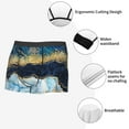 thumbnail image 6 of Kll Blue Marble Gold Foil And Glitter Decor Men'S Cotton Boxer Briefs Underwear-Large, 6 of 9